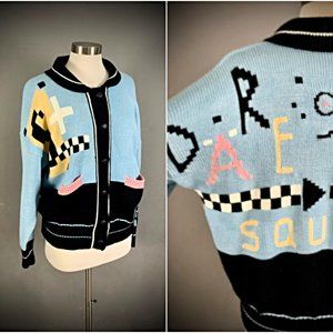 EUC Vintage '80s Swatch Watch Oversized Cardigan